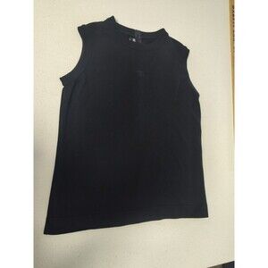 Givenchy Sport Black Nylon GG Logo Top Fitted Sleeveless 36 Talon Zipper